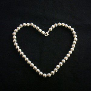 18" 54 grams Classic Necklace Sterling Silver 925 10mm Bead Ball